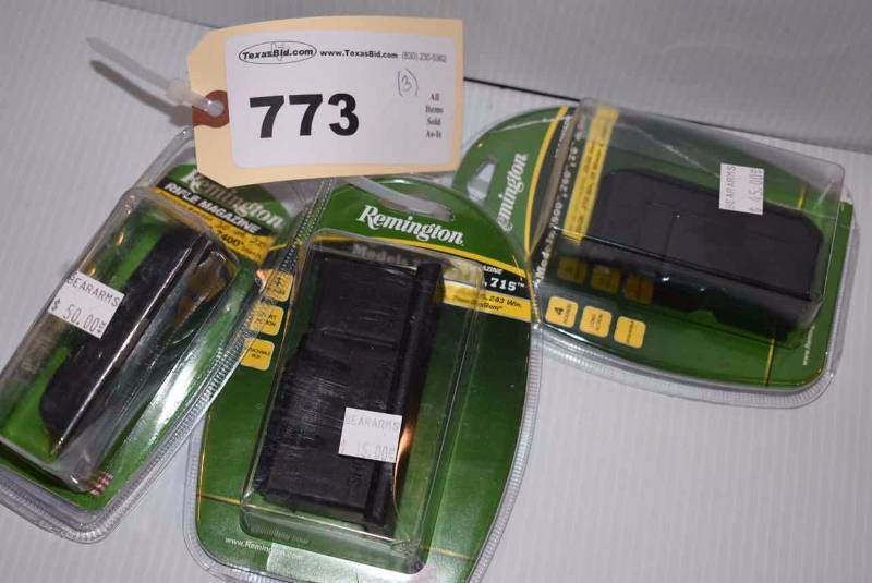 lot 773 image: (3)Remington Rifle Magazines