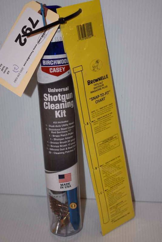 lot 792 image: Shotgun Cleaning Kit & Brownells Machine Plug