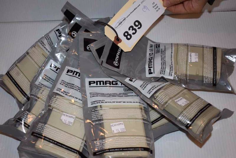 lot 839 image: (9)MagPull PMAG 10 ARM4 Gen M3