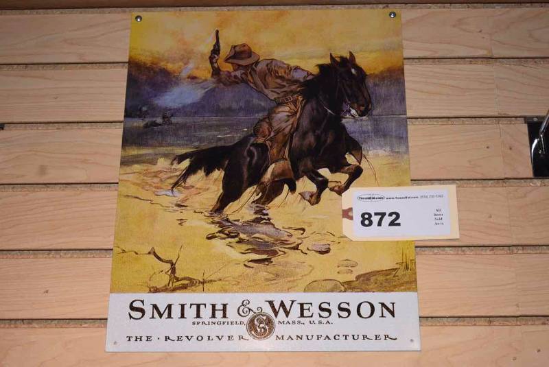 lot 872 image: Tin Sign Horse