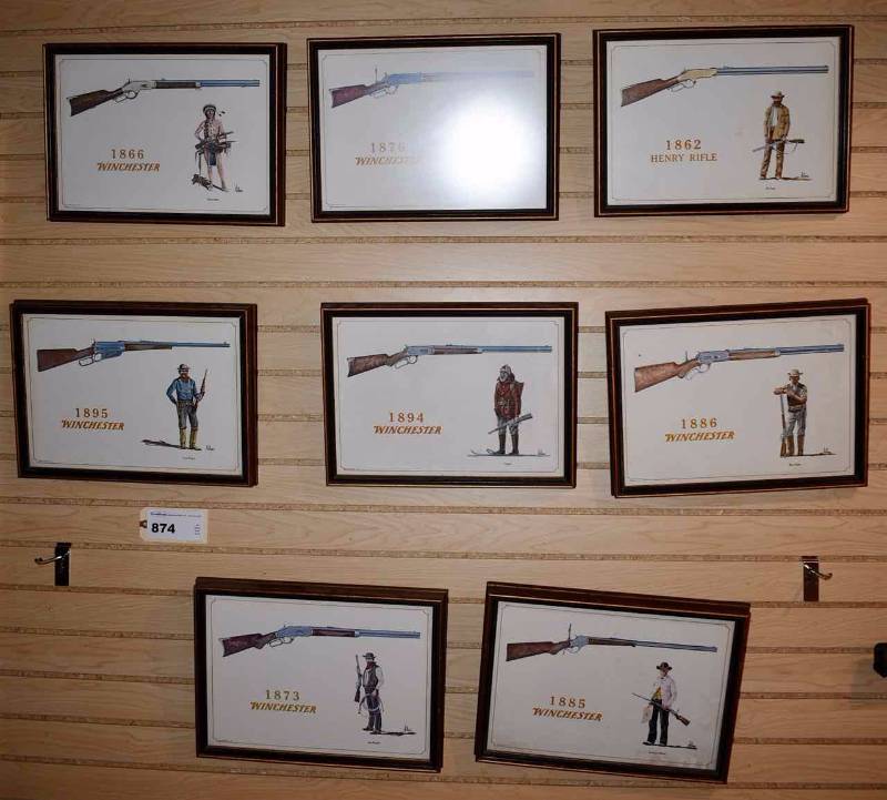 lot 874 image: (8)Framed Prints Winchester