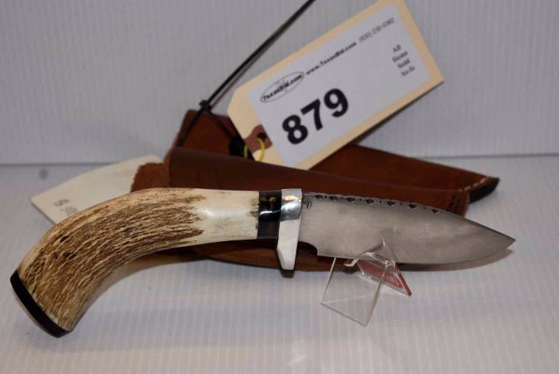lot 879 image: Knife Nathan Taylor & 2 Leather Sheaths