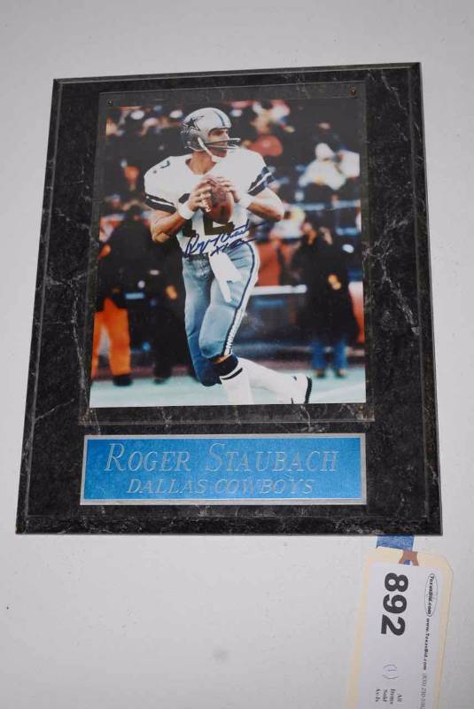 lot 892 image: Signed Image Roger Staubach