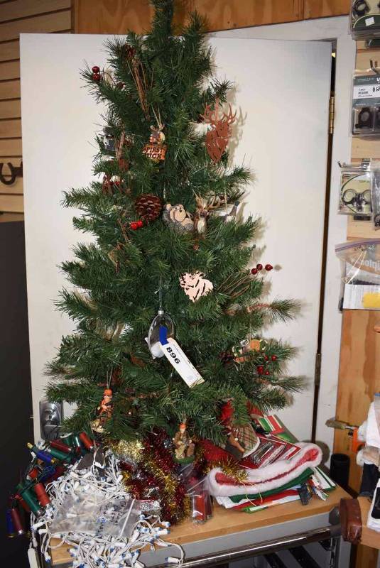 lot 896 image: Christmas Items, Shotgun Shell Lights, Small Tree