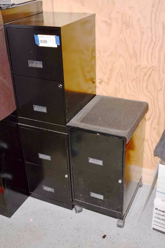 lot 930 image: (3) Two-Drawer File Cabinets