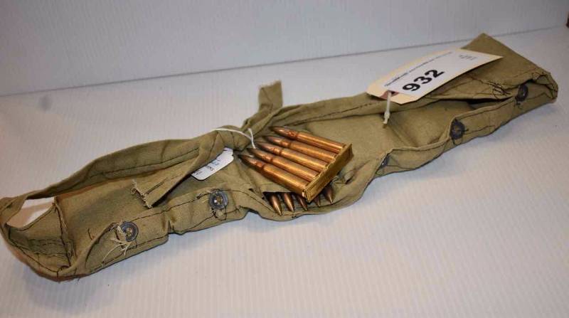 lot 932 image: 8mm Mauser 60 Rounds & Clips