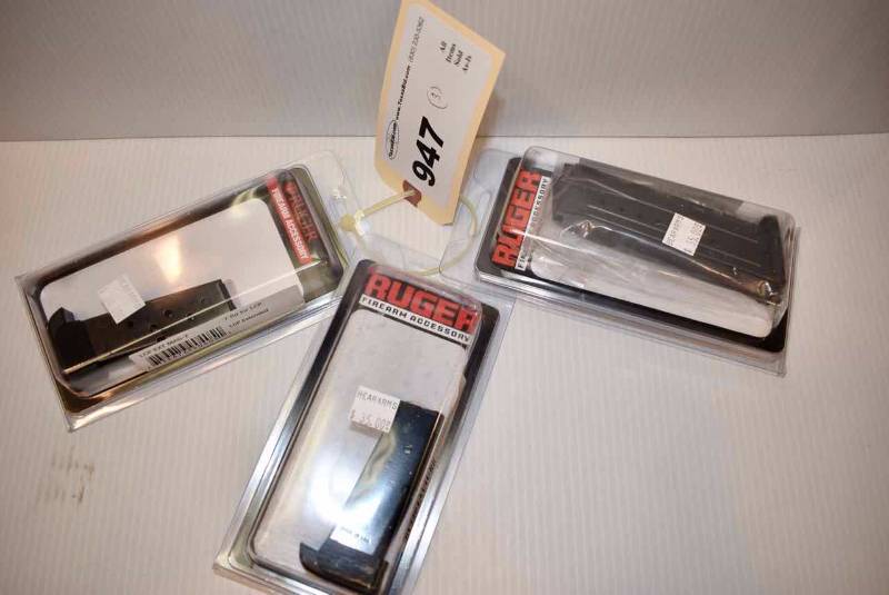 lot 947 image: (3)Ruger Magazines