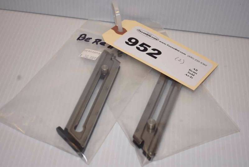 lot 952 image: (2)Beretta Magazines