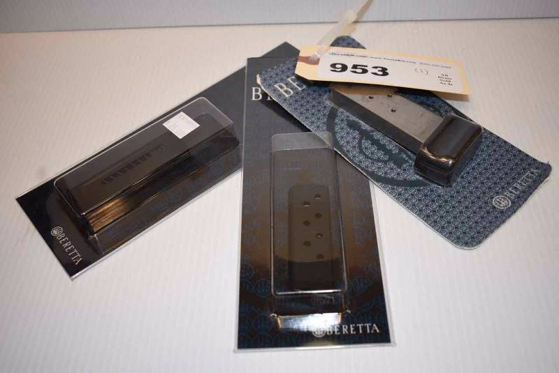 lot 953 image: (3)Beretta Magazines