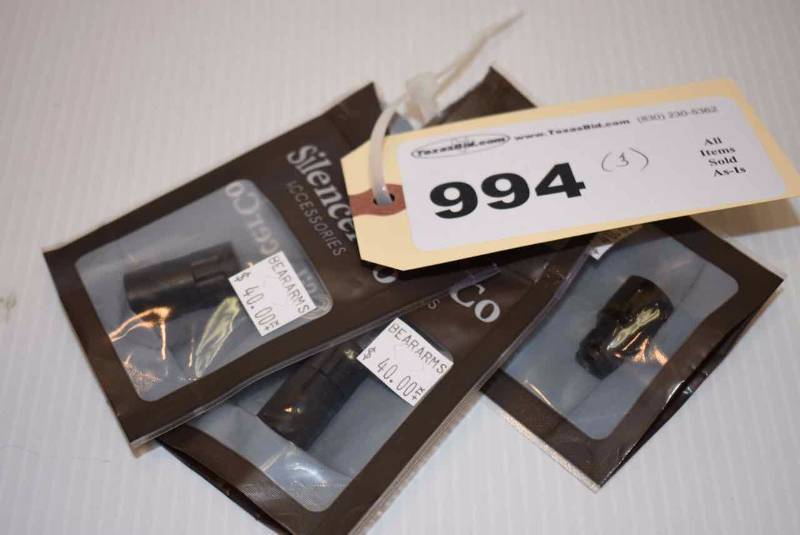 lot 994 image: (3) Silencer Co. Accessories