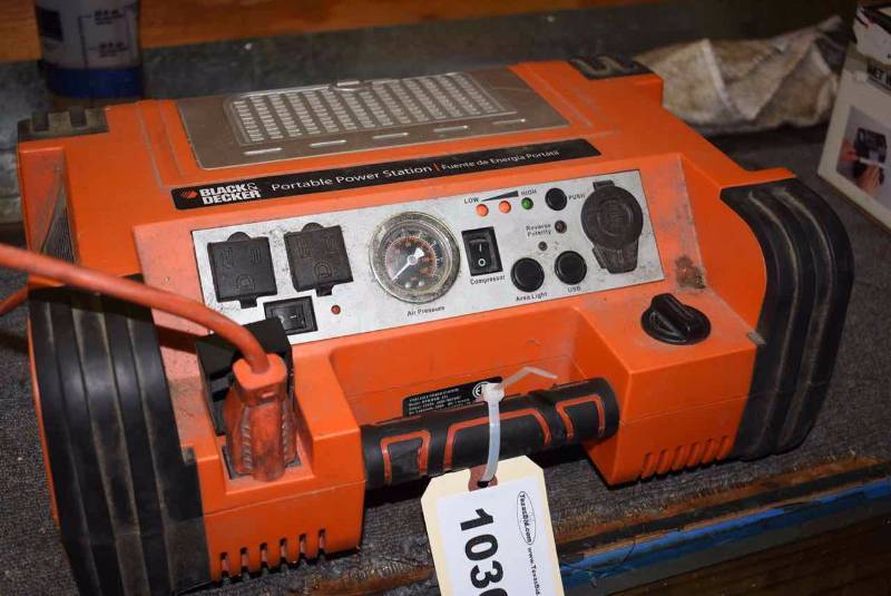 lot 1030 image: Black & Decker Portable Power Station & Extension Cord