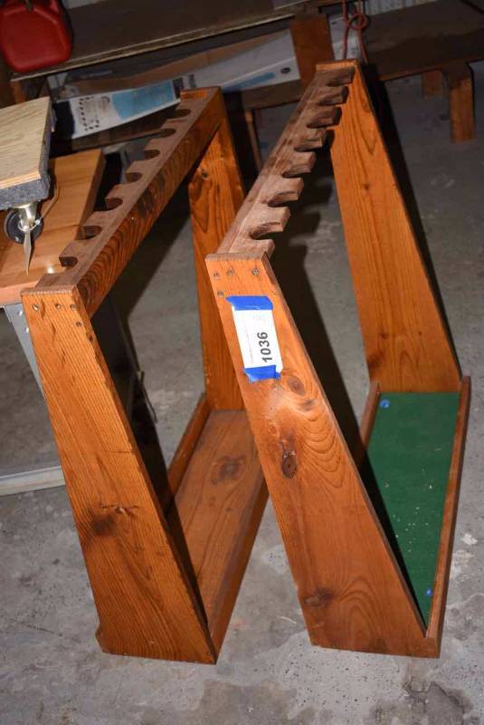 lot 1036 image: (2)Wood Gun Racks