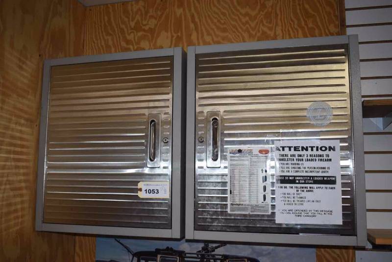 lot 1053 image: (2)Metal Wall Cabinets