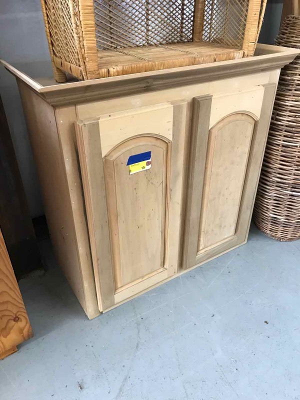 lot 15 image: Unfinished Cabinet