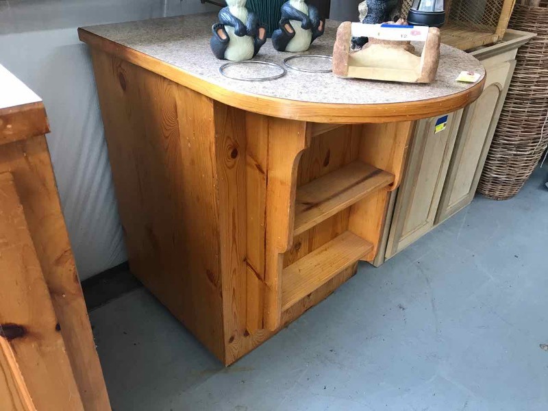 lot 16 image: Kitchen Cabinet (curved edge)