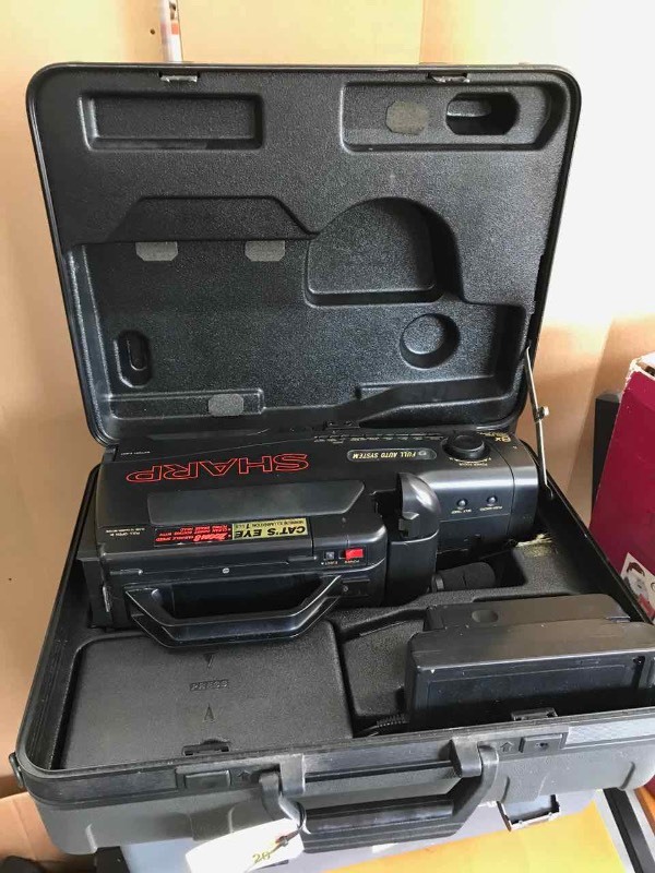 lot 20 image: Sharp VHS Video Camera with Hard Plastic Case