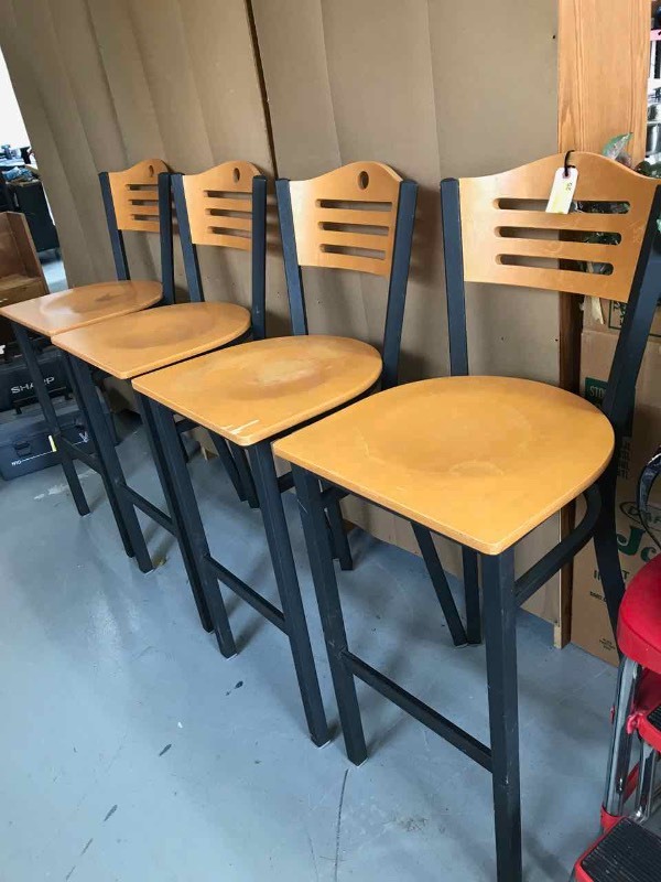 lot 25 image: (4) Bar Stools