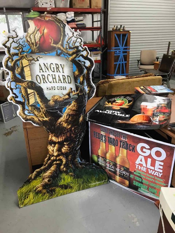 lot 118 image: Beer Advertising Signs Angry Orchard, Redds Ale, Shock Top