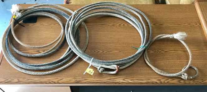 lot 142 image: (2) Used Lariats, (1) Tie Rope