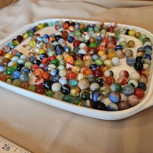 lot 736 image: Marbles and dish