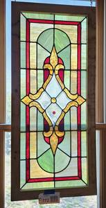 lot 772 image: Stained Glass Panel (colorful)