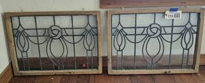 lot 773 image: (2) Stained Glass Panels (clear)