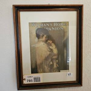 lot 785 image: Framed Print Womans Home Companion