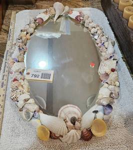 lot 792 image: Shell mirror