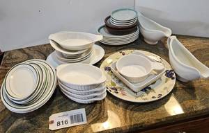 lot 816 image: Asst StonewareIronstone dishware