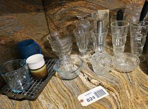 lot 824 image: Ice Cream Time bowls, scoops, parfait glasses