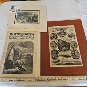 lot 840 image: Harpers Weekly Prints