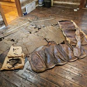 lot 858 image: Leather parts and pieces