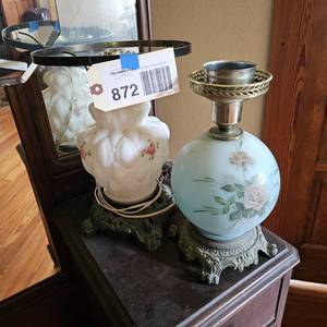 lot 872 image: (2) Electrified Lamps