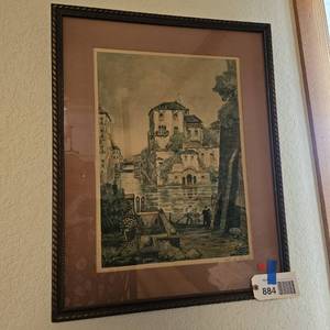 lot 884 image: Framed Print Claude Duval, apprx 23x29