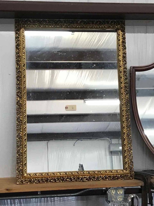 lot 6 image: Gold Colored Framed Mirror