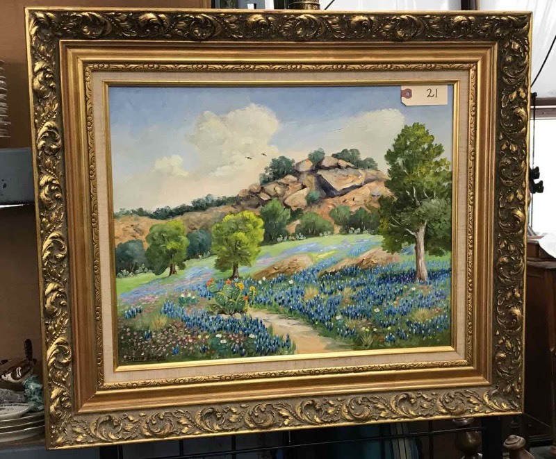 lot 21 image: An Original Santa Duran Painting Eagles Roost Federicksburg