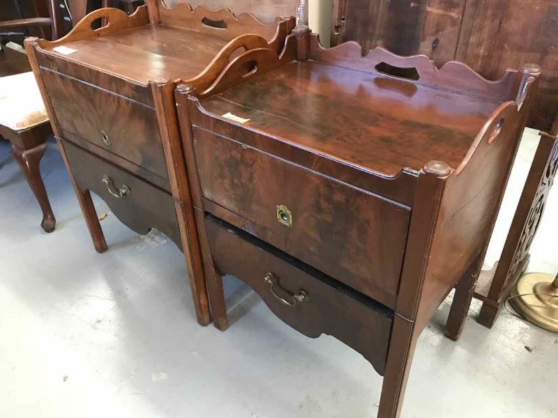 lot 35 image: (2) Antique Side Cabinets