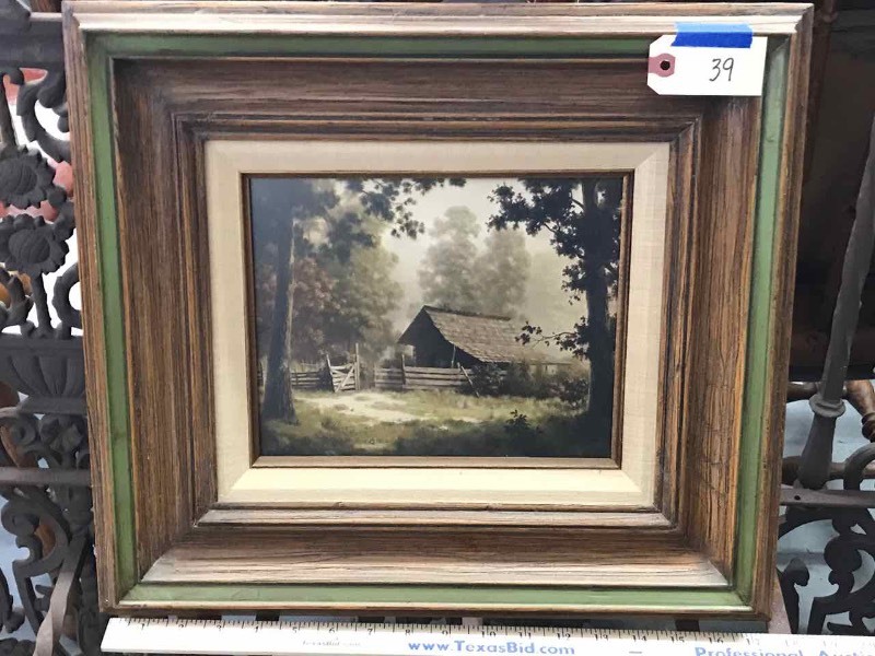 lot 39 image: (1) Framed Print, Windberg  Old Barn