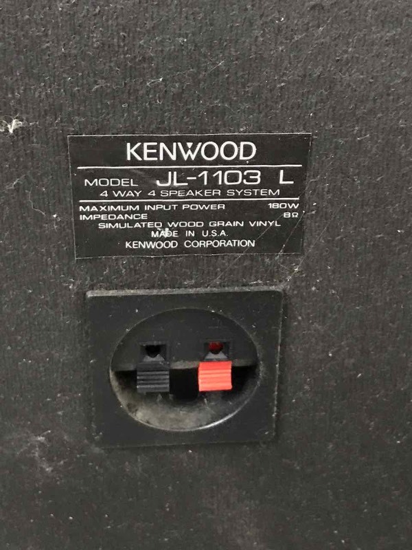 2) Tall Kenwood Speakers | Express Auction: 2018 Early May Multi 