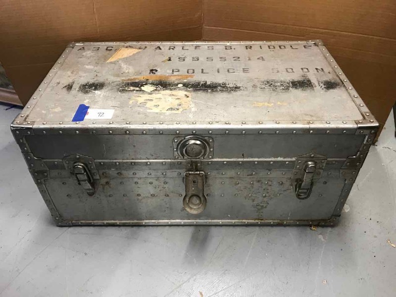 Sold at Auction: Military foot locker