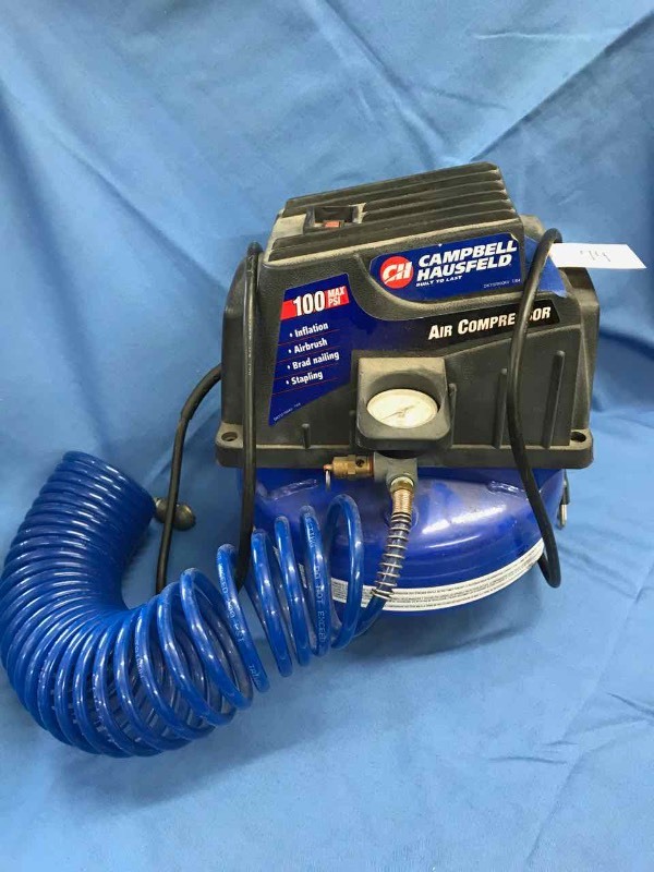 lot 74 image: Campbell Hausfield Pancake Air Compressor 100max psi