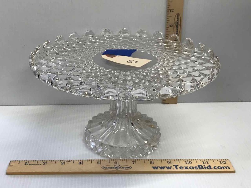 lot 83 image: Pressed Glass Cake Stand