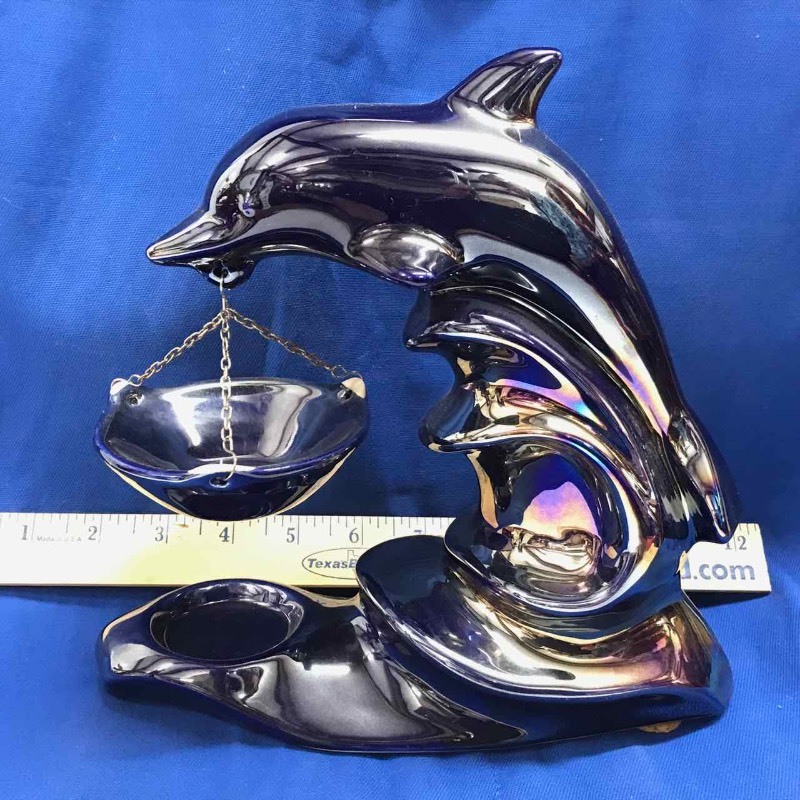 lot 126 image: Ceramic Dolphin, Made in Poland, OilScent Warmer