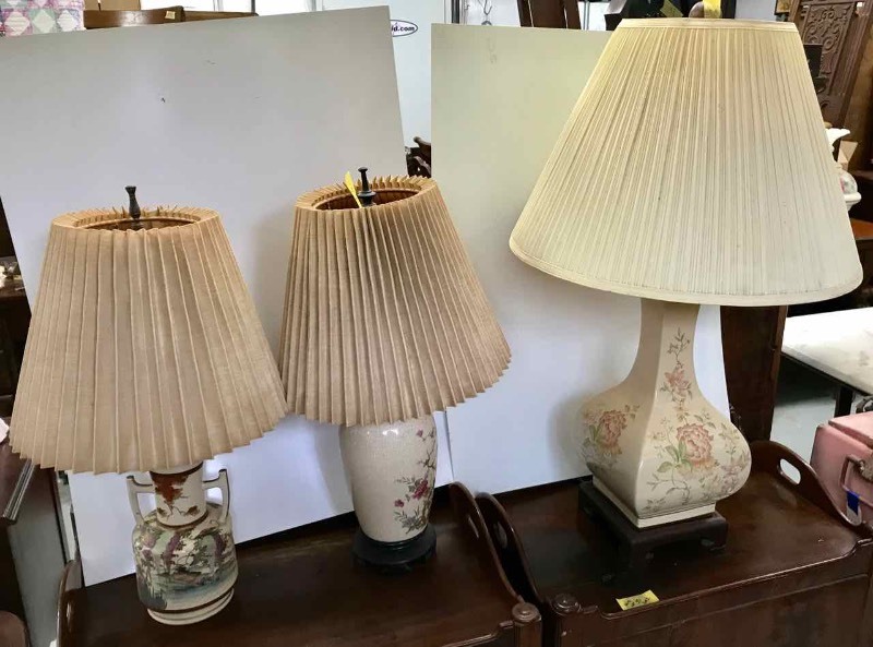 lot 147 image: (3) Lamps  Of The Orient Motifs