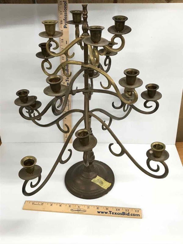 lot 206 image: Brass Candleabra