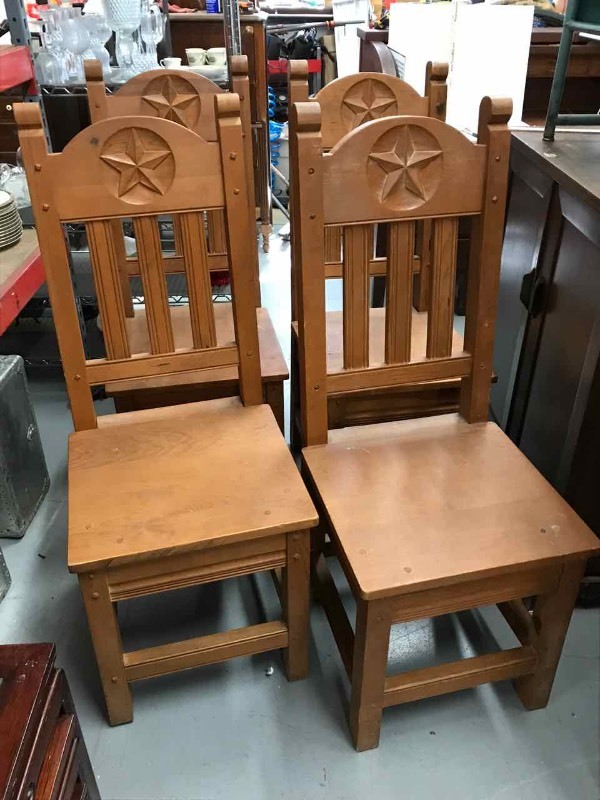 lot 306 image: (4) Five-Point Star Chairs