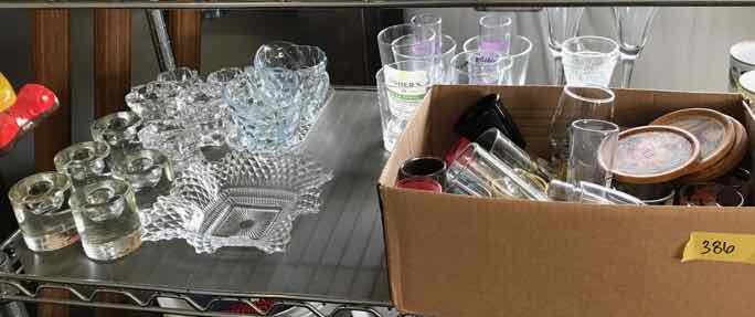 lot 386 image: Shot Glasses, Asst. Drinking Glasses