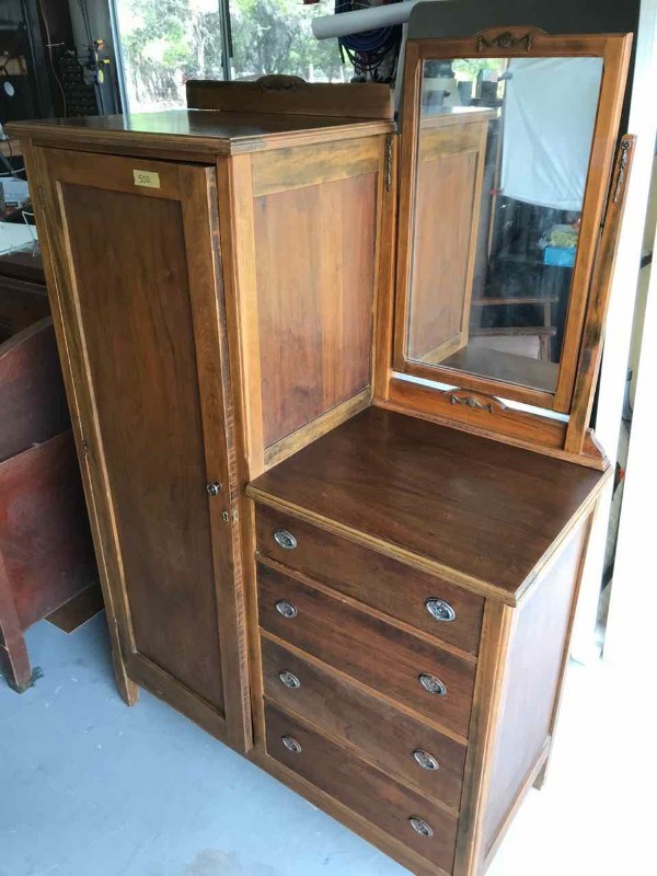 Antique Chifferobe with Mirror Express Auction 2018 Early May Multi