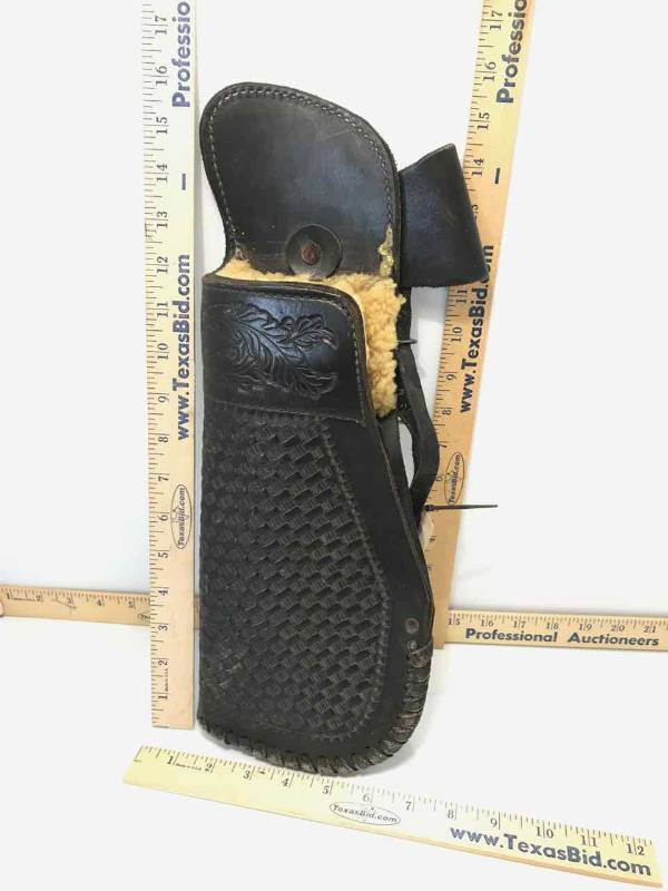 lot 13 image: Holster (Black Tooled Leather)