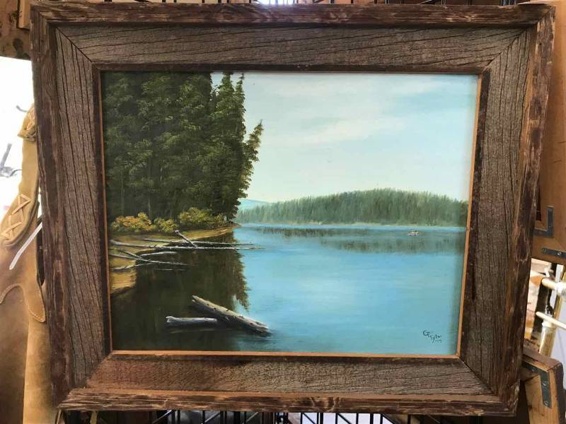 lot 19 image: Original Painting Deadhorse Lake by Glen Tyler